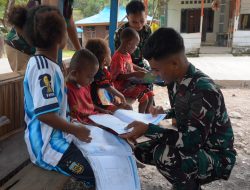 Canda dan Tawa Warnai TMMD Ke-129, Kedekatan Satgas TNI dengan Anak-Anak Kampung Sesor Semakin Erat